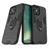 RING ARMOR CASE KICKSTAND TOUGH RUGGED COVER FOR IPHONE 12 PRO MAX BLACK