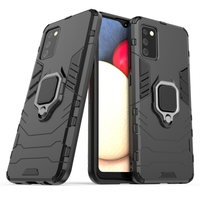 RING ARMOR TOUGH HYBRID CASE COVER + MAGNETIC HOLDER FOR SAMSUNG GALAXY A03S (166.5) BLACK