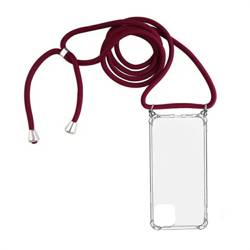 ROPE CASE SAMSUNG A31 CLEAR/RED