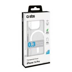 SBS Light Mag Case transparent, compatible with MagSafe charging, iPhone 14 Pro