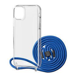 SBS Necklace Case Blue with coloured strap, for iPhone 12/12 Pro