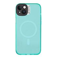 SBS Neon Blue Cover for iPhone 14 Plus, compatible with MagSafe charger