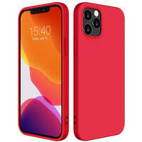 SILICONE CASE SOFT FLEXIBLE RUBBER COVER FOR IPHONE 13 PRO RED