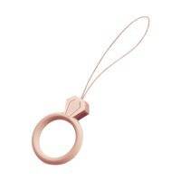 SILICONE LANYARD FOR THE PHONE DIAMOND RING PENDANT FOR A FINGER PINK