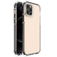 SPRING ARMOR GEL ELASTIC ARMORED CASE WITH COLORED FRAME FOR IPHONE 12 PRO BLACK