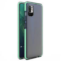 SPRING CASE CLEAR TPU GEL PROTECTIVE COVER WITH COLORFUL FRAME FOR XIAOMI REDMI NOTE 10 5G / POCO M3 PRO MINT
