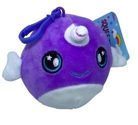 SQUISHEE NARWAL - PURPLE KEYRING