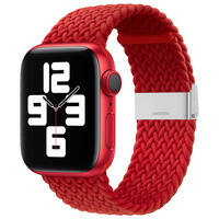 STRAP FABRIC WATCH BAND ULTRA / 8/7/6 / SE / 5/4/3/2 (49MM / 45MM / 44MM / 42MM) BRAIDED FABRIC STRAP WATCH BRACELET RED