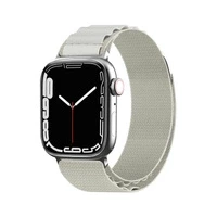 STRAP WITH ALPINE STEEL BUCKLE FOR APPLE WATCH 38/40/41 MM - SILVER