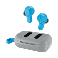 Skullcandy Dime True S2DBW-P751 In-Ear Headphones, Light Gray - Blue Damaged Packaging