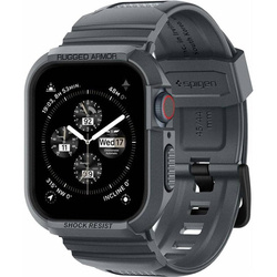 Spigen Rugged Armor Pro case with strap for Apple Watch 9/8/7/6/5/4/SE - 45/44mm, gray