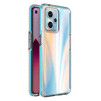 Spring Case for Realme 9 Pro+ / Realme 9 silicone cover with frame light blue
