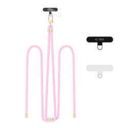 TECH-PROTECT C7S ROPE CROSSBODY STRAP BABY PINK/GOLD