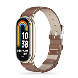 TECH-PROTECT LEATHERFIT XIAOMI SMART BAND 8 / 8 NFC BROWN