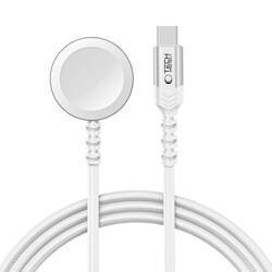 TECH-PROTECT MC01 ULTRABOOST MAGNETIC CHARGER TYPE-C CABLE 120CM APPLE WATCH WHITE