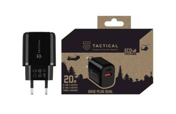 Tactical Base Plug Dual 20W Black mains charger