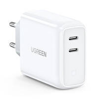 UGREEN FAST CHARGER 2XUSB-C 36W PD WHITE (CD199)