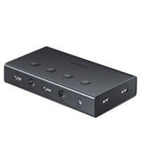 UGREEN KVM (KEYBOARD VIDEO MOUSE) SWITCH 4 X 1 HDMI (FEMALE) 4 X USB (FEMALE) 4 X USB TYPE B (FEMALE) BLACK (CM293)
