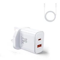 UK Joyroom JR-TCF05 20W USB-A USB-C charger + USB-C cable - white