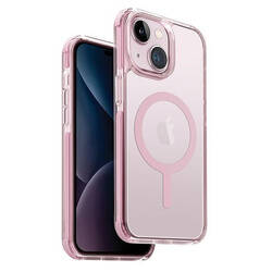 UNIQ etui Combat iPhone 15 / 14 / 13 6.1" Maglick Charging różowy/baby pink