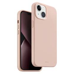 UNIQ etui Lino Hue iPhone 14 Plus / 15 Plus 6.7" Magclick Charging różowy/blush pink