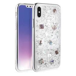 UNIQ etui Lumence Clear iPhone Xs Max srebrny/Perivvinkle silver