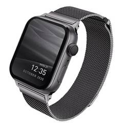 UNIQ pasek Dante Apple Watch Series 1/2/3/4/5/6/7/8/9/SE/SE2 42/44/45mm Stainless Steel grafitowy/graphite