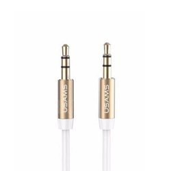 USAMS ADAPTER AUDIO JACK 3.5M-3.5M 1M WHITE