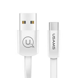 USAMS KABEL PŁASKI U2 USB-C 1,2M BIAŁY /WHITE SJ200TC02 (US-SJ200)