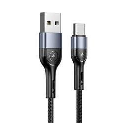 USAMS KABEL PLECIONY U55 2A USB-C CZARNY /BLACK 1M SJ449USB01 (US-SJ449)