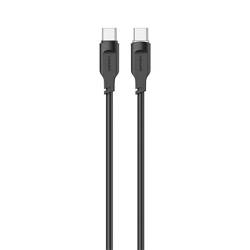 USAMS KABEL USB-C NA USB-C PD FAST CHARGING 1,2M 100W LITHE SERIES CZARNY /BLACK SJ567USB01(US-SJ567)