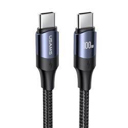 USAMS Kabel U71 USB-C na USB-C 1,2m 100W PD Fast Charge czarny/black SJ524USB01 (US-SJ524)