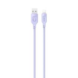 USAMS Kabel lightning  2,4A 1,2m Fast Charging Lithe Series purpurowy/purple SJ565USB03 (US-SJ565)