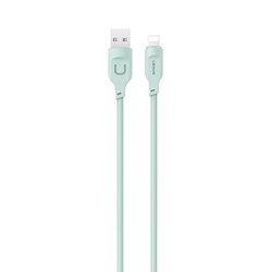 USAMS Kabel lightning 2,4A 1,2m Fast Charging Lithe Series  zielony/green SJ565USB04 (US-SJ565)