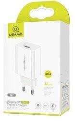 USAMS Ład. siec. 1xUSB T22 18W 3A QC3.0 (only head) Fast Charging biały/white CC83TC01 (US-CC083)