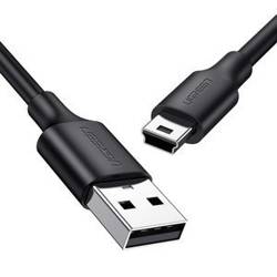 USB TO MINI USB CABLE UGREEN US132, 3M (BLACK)