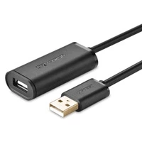 Ugreen active extension cable USB-A (male) - USB-A (female) USB 2.0 480Mb/s 25m black (US121)
