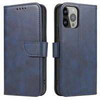 WALLET CASE WITH STAND FOR IPHONE 15 PLUS MAGNET CASE - BLUE