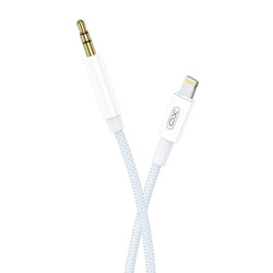 XO Audio Cable NB-R211A Lightning-Jack 3.5mm 1.0 m white-blue