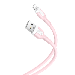 XO NB212 USB cable - lightning 1.0 m 2.1a pink