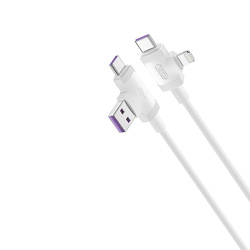 XO NB237 4in1 USB + USB-C-Lightning + USB-C 1.0 m 3a white