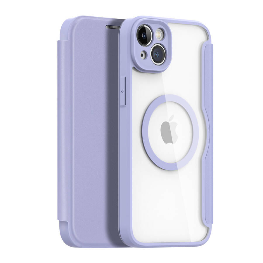 Apple iPhone 14 Plus 6.7' Dux Ducis Skin X Magnetic Book Case Cover, Purple