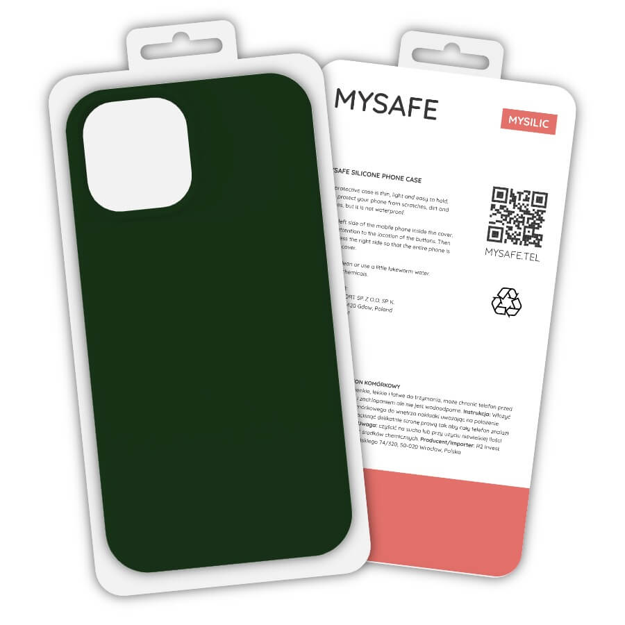 MYSAFE SILICONE CASE IPHONE 13 MINI DARK GREEN BOX