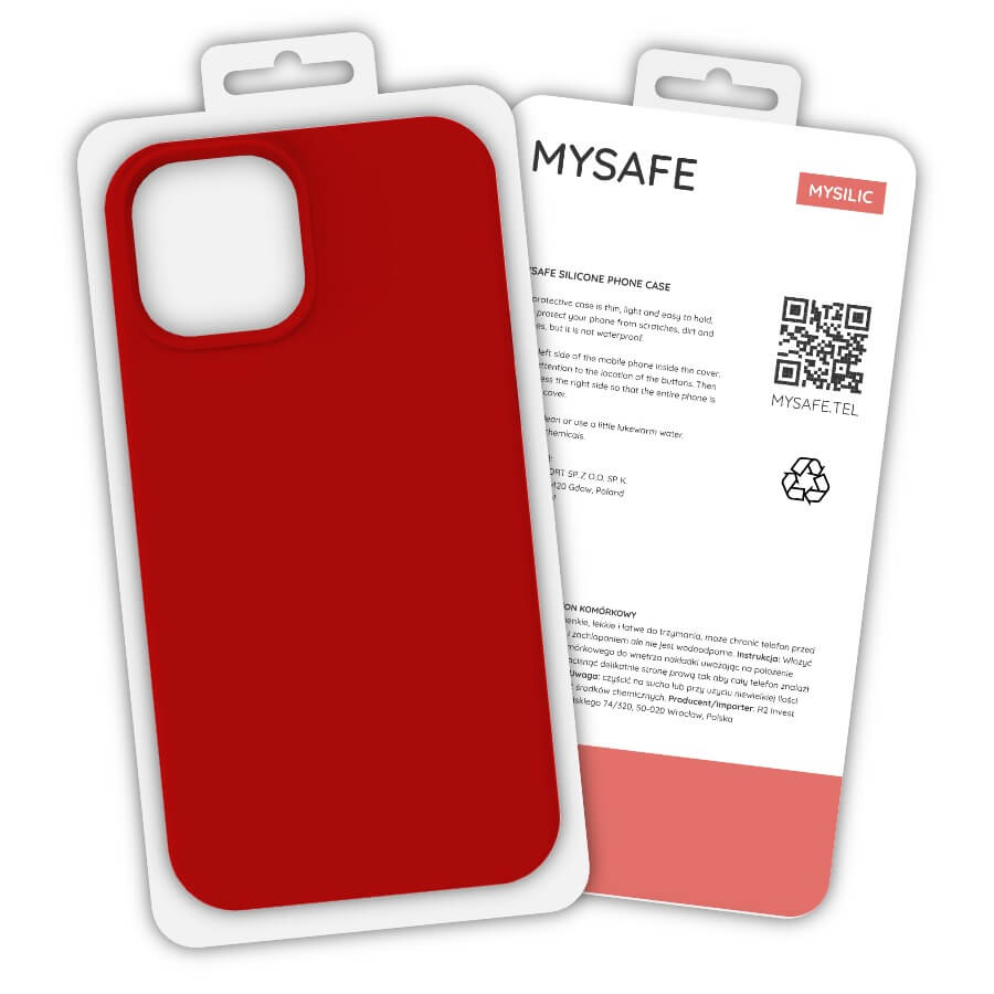 MYSAFE SILICONE CASE IPHONE 13 MINI RED BOX - EAN: 5904208563617 - monstelo