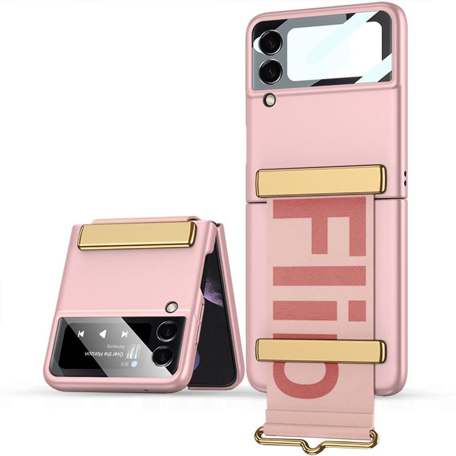 Samsung Galaxy Z Flip 5 case pink gold TECH-PROTECT ICON RING