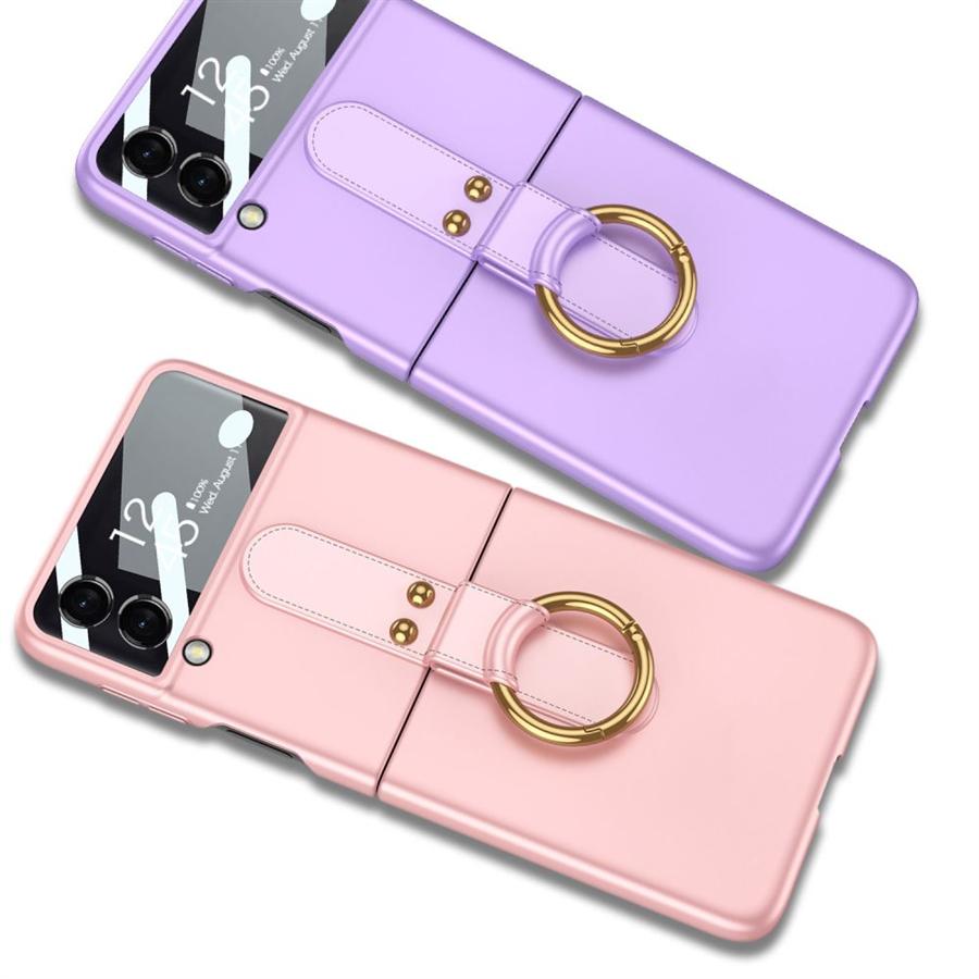 Samsung Galaxy Z Flip 5 case pink gold TECH-PROTECT ICON RING