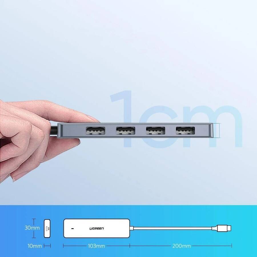 Ugreen 4in1 multi-functional HUB USB Type C - 3x USB 3.2 Gen 1