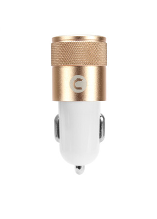 (4613) MOCOLO 1A ROSE GOLD CAR CHARGER + TYP-C 1M WHITE CABLE