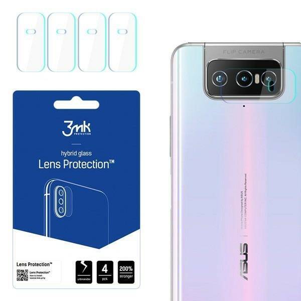 3MK FLEXIBLE GLASS LENS ASUS ZENFONE 7 PRO HYBRID GLASS FOR 4 PCS CAMERA