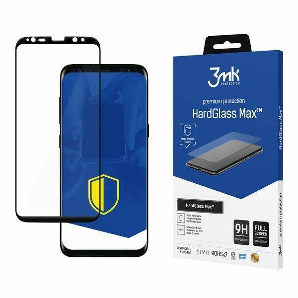 3MK HARD GLASS MAX BLACK SAMSUNG GALAXY S8